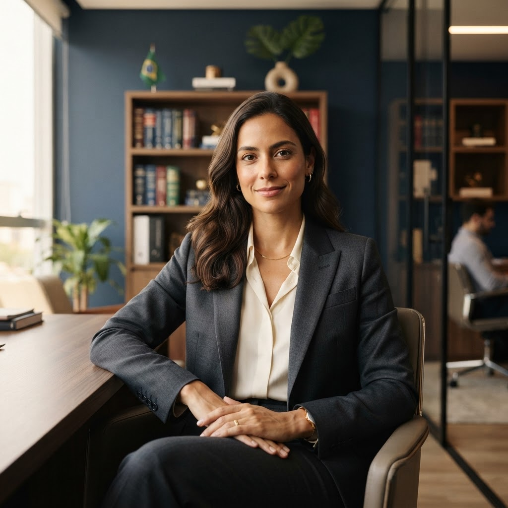 Dra. Marina Azevedo em seu escritório